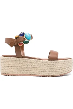 Gianvito Rossi Sko, Dame, Brun, 40 EU, Læder, Brun Læder Sandaler med Spænde Strop