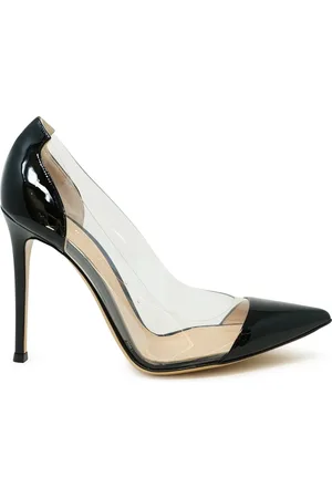Gianvito Rossi Sko, Dame, Sort, 37 1/2 EU, Læder, Sort laklæder pumps