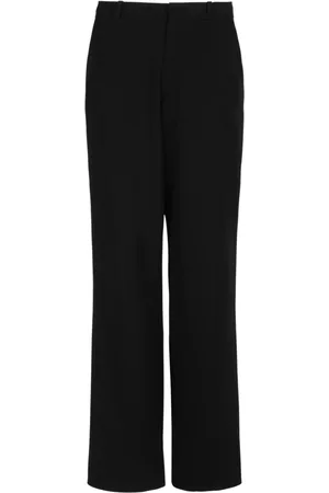 Balmain Bukser, Herre, Sort, S, Uld, Bredbenede uldbukser