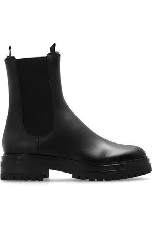 Gianvito Rossi Sko, Dame, Sort, 40 1/2 EU, Læder, Ankelstøvler Chester
