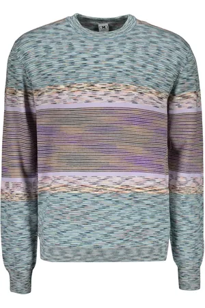 M Missoni Strik, Herre, Flerfarvet, M, Uld, Uld Jacquard Crew-neck Sweater