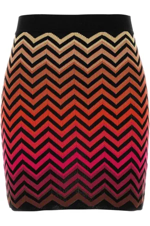 Missoni Nederdel, Dame, Flerfarvet, M, Bomuld, Broderet bomuldsblandet mininederdel
