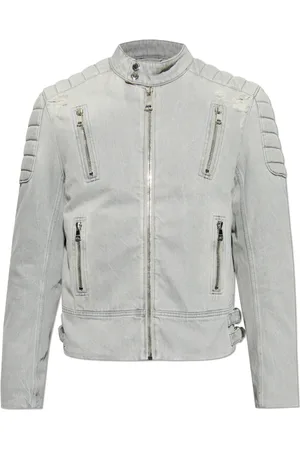 Balmain Jakke, Herre, Grå, XL, Denim, Denimjakke med vintage-effekt