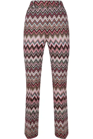 Missoni Bukser, Dame, Flerfarvet, M, Multifarvet Strikket Flare Benbukser