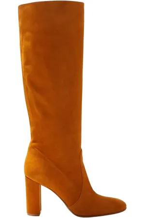 Gianvito Rossi Sko, Dame, Brun, 41 EU, Læder, Brun Støvler Glen Stilet Hæl