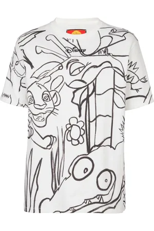 Balmain Top, Herre, Hvid, XS, Bomuld, Diney x: The Lion King - T-shirt med tryk til børn