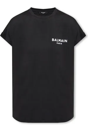 Balmain Top, Dame, Sort, XS, Bomuld, T-shirt med logo