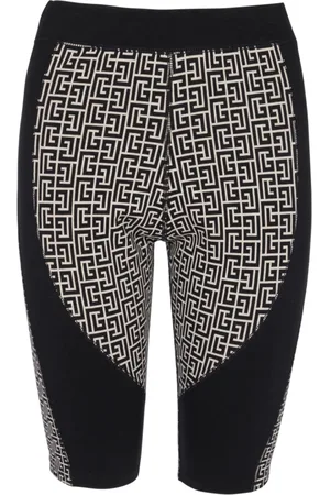 Balmain Sport, Dame, , M, Bomuld, Monogrammerede cykelshorts i jersey