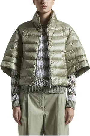PESERICO SIGN Jakke, Dame, Grøn, 2XS, Nylon, Dunjakke med korte ærmer