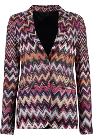 Missoni Jakke, Dame, Flerfarvet, XS, Rayon, Lurex Revers Blazer