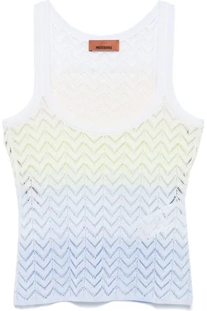 Missoni Top, Dame, Blå, S, Uld, Blå Stilfuld Top til Kvinder