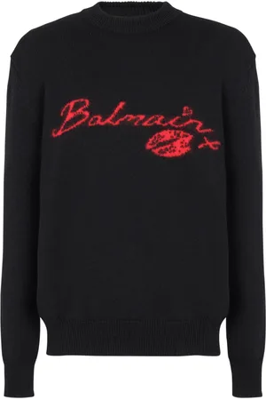 Balmain Strik, Herre, Sort, M, Uld, Uld Ki jumper