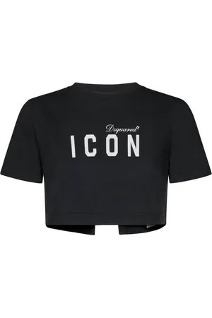 Dsquared2 Top, Dame, Sort, M, Ikon Kortærmede T-shirts Lavet i Italien