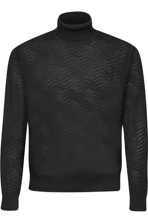 Missoni Strik, Herre, Sort, L, Sort strik til mænd Aw24