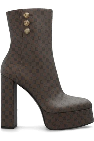 Balmain Sko, Dame, Brun, 38 EU, Uld, Brune platformstøvler