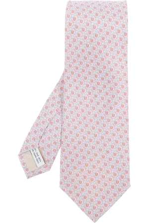 Salvatore Ferragamo Tilbehør, Herre, Lyserød, ONE SIZE, Silkeslips