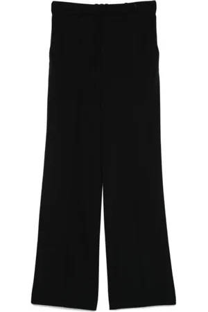Balmain Bukser, Dame, Sort, S, Sort Bæltede Bukser med Lommer