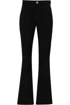 Balmain Bukser, Dame, Sort, S, Bomuld, Flared Bukser