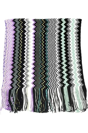 Missoni Tilbehør, Dame, Flerfarvet, ONE SIZE, Uld, Geometrisk Fantasi Uld Blandet Tørklæde