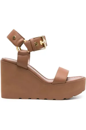 Gianvito Rossi Sko, Dame, Brun, 40 EU, Læder, Brun Læder Kile Sandaler