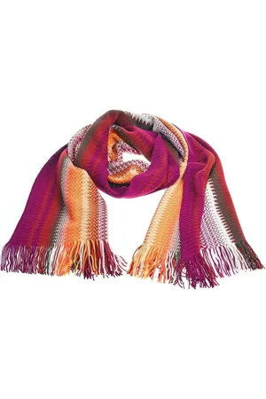 Missoni Tilbehør, Herre, Flerfarvet, ONE SIZE, Uld, Geometrisk Frynset Tørklæde i Levende Farver