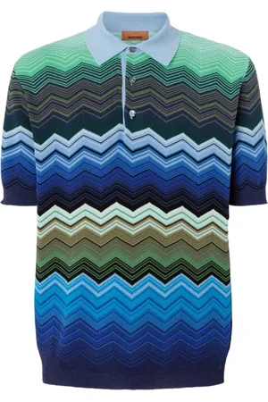 Missoni Top, Herre, Blå, M, Blå Polo Skjorte