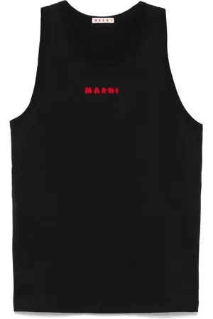 Marni Top, Herre, Sort, L, Uld, Sort Tank Top Stilfuldt Mode