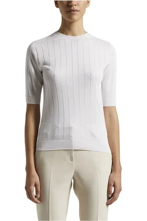 PESERICO SIGN Strik, Dame, , XS, Uld, Blank viskoseblanding mélange sweater