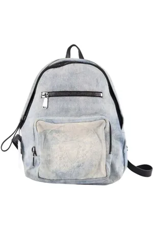 Balmain Pre-owned, Dame, Blå, ONE SIZE, Tyl, Pre-owned Canvas rygsaekke