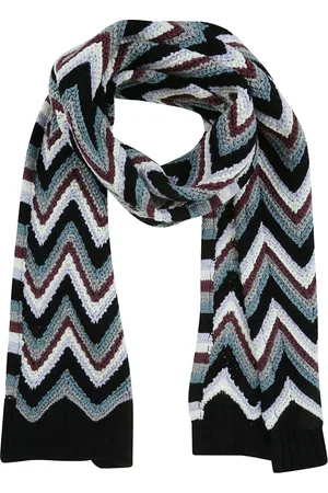 Missoni Tilbehør, Herre, Flerfarvet, ONE SIZE, Uld, Sort Rød Tørklæde Stilfuld Model