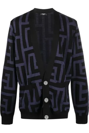 Balmain Strik, Herre, Blå, L, Uld, Cardigans