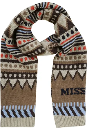 Missoni Tilbehør, Herre, Flerfarvet, ONE SIZE, Uld, Beige Brun Tørklæde