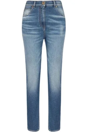 Balmain Jeans, Dame, Blå, M, Denim, Slim Fit Denim Jeans