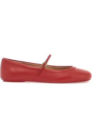 Gianvito Rossi Sko, Dame, Rød, 38 EU, Læder, Mary Jane Læder Ballet Flats