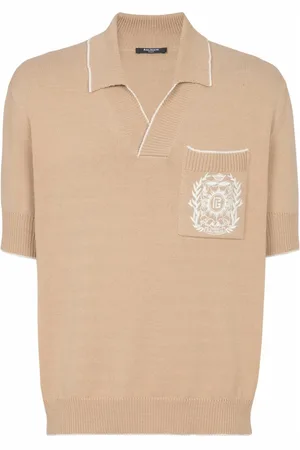 Balmain Strik, Herre, , 2XL, Bomuld, Broderet strikpolo