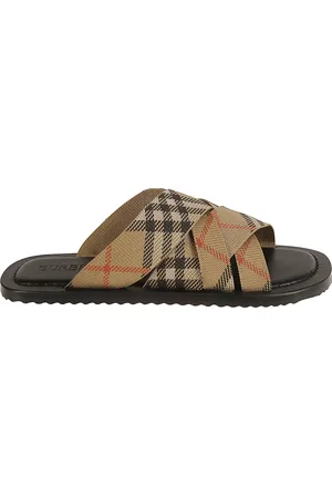 Burberry Sko, Herre, Flerfarvet, 42 EU, Uld, Herre Stilfulde Sandaler