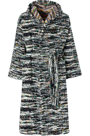 Missoni Nightwear & Lounge, unisex, Flerfarvet, XL, Uld, Hættet badekåbe Sort Multifarvet Twist