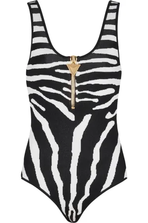Balmain Top, Dame, Sort, S, Zebra jacquard body
