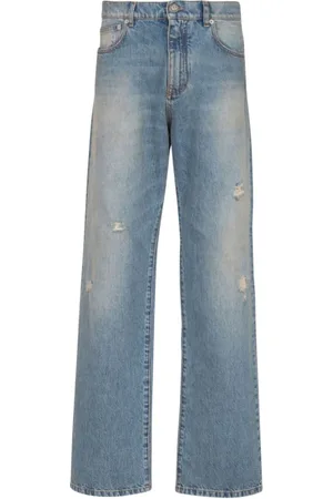 Balmain Jeans, Herre, Blå, W32, Bomuld, Blå Jeans til Mænd