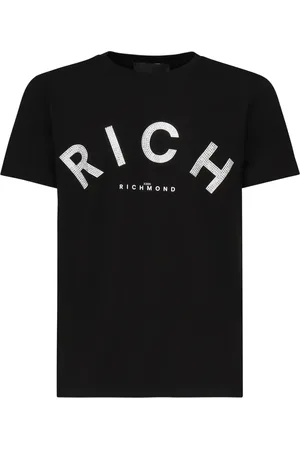John Richmond Top, Herre, Sort, M, Sort Crewneck T-shirts og Polos