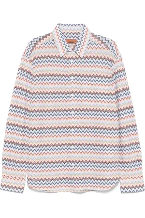 Missoni Skjorte, Herre, Flerfarvet, L, Uld, Stilfuld langærmet skjorte
