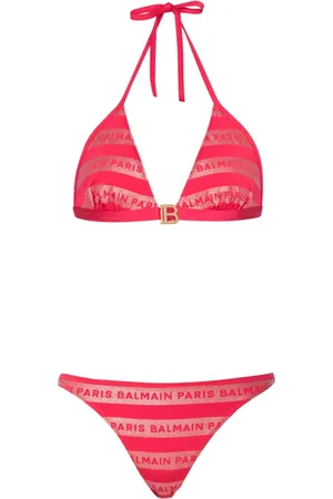 Balmain Badetøj, Dame, Rød, XS, Paris trekant bikini