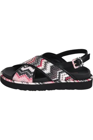 Missoni Sko, Dame, Flerfarvet, 38 EU, Læder, Krydsede Stropper Lave Sandaler Allan Model