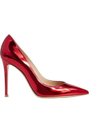 Gianvito Rossi Sko, Dame, Rød, 36 1/2 EU, Læder, Metal Tabasco Sko Decolletes