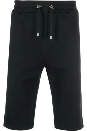 Balmain Shorts, Herre, Sort, L, Bomuld, Sort Flock Bermuda Shorts