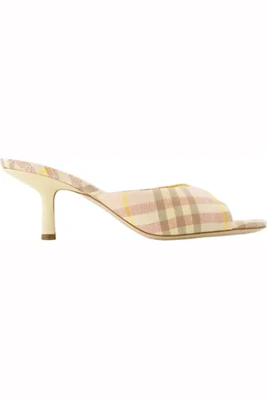Burberry Sko, Dame, Lyserød, 40 EU, Læder, Lærred Check Pumps