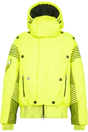 Balmain Jakke, Herre, Gul, S, Polyester, Hooded Neon Quilted Jacket