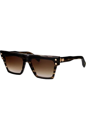 Balmain Tilbehør, unisex, Brun, 54 MM, Uld, Stilfulde solbriller til et fashionabelt look
