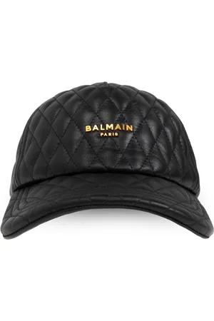 Balmain Tilbehør, Herre, Sort, ONE SIZE, Læder, Læder baseballkasket