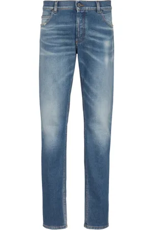 Balmain Jeans, Herre, Blå, W27, Denim, Slim-fit Denim Jeans